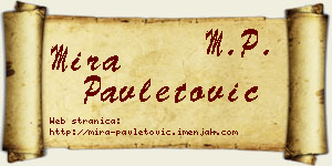 Mira Pavletović vizit kartica